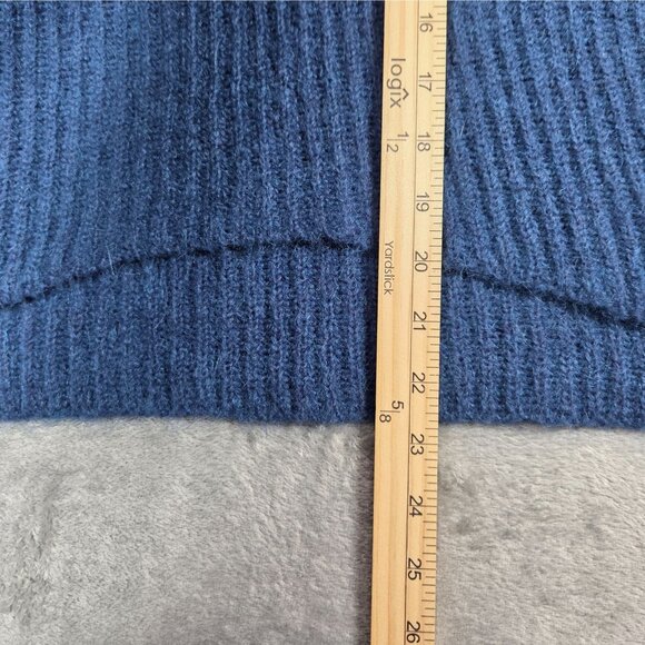 Point Sur Sweater XS Blue Ribbed Wool Mohair Blend Oversized Turtleneck J Crew - Picture 8 of 8